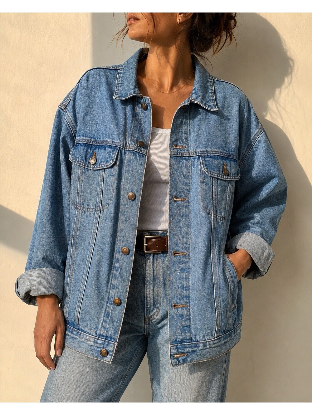 Wrangler Rugged Wear Denim Trucker Jacket 3X Light Wash Oversized Jean Jacket